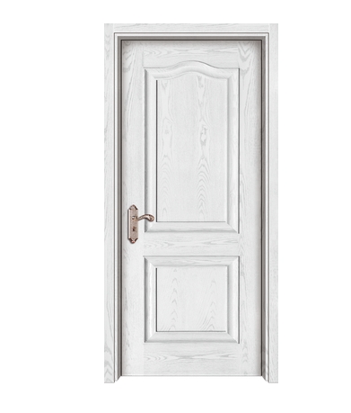 Simple light-colored wooden panel door