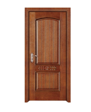 Lines + carved wooden panel door