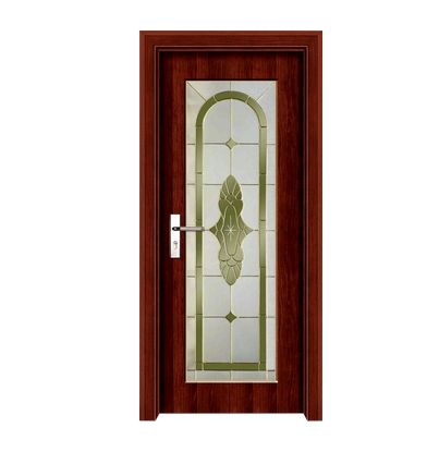 Fashion patterns glass wooden door