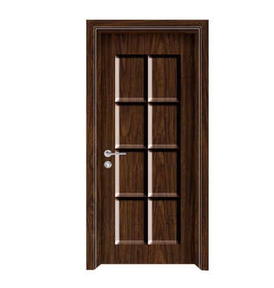 Plaid pattern panel PVC door
