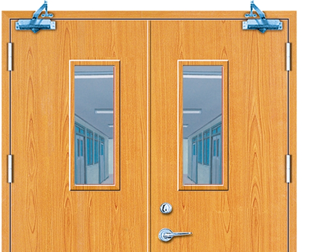 Glass Fire Rated Wood Door