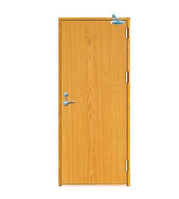 Minimalist fire rated wood door