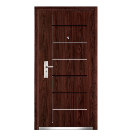Simple steel-wooden entry door