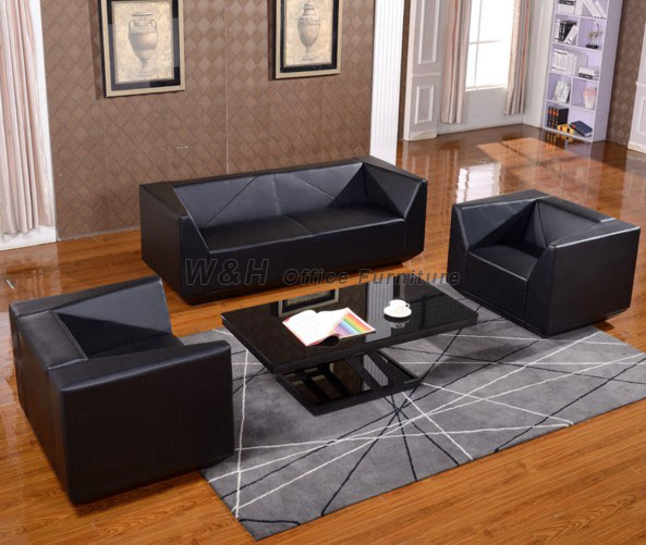 Diamond style office leather sofa