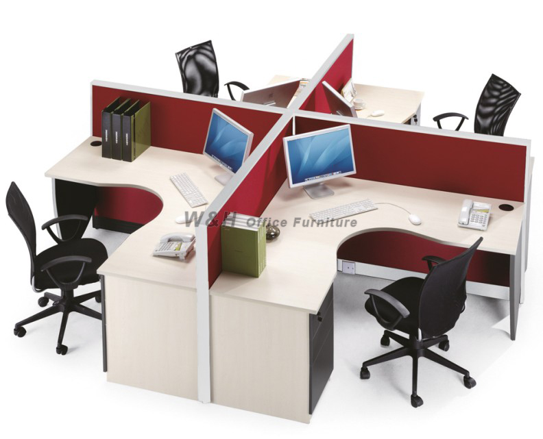 4 seats stylish office cubicles
