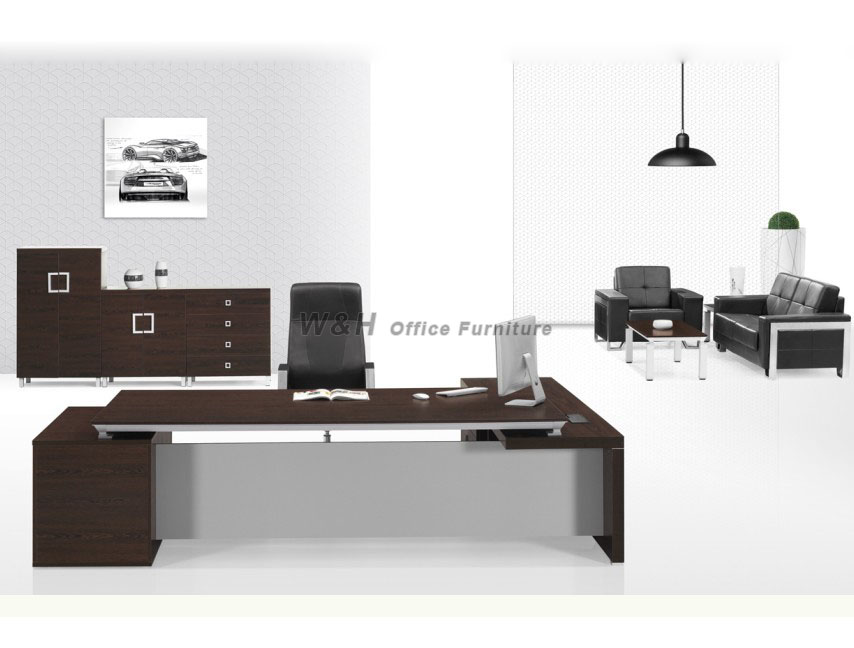 Dark - colored modern manager office desk