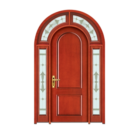 Oval wooden front door