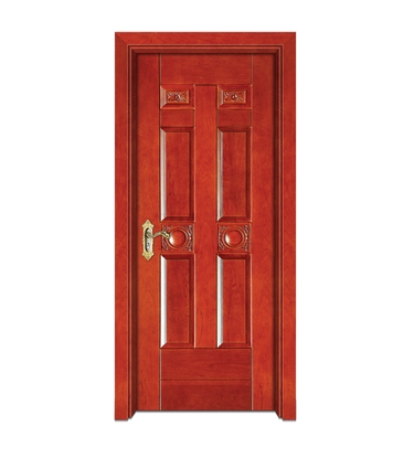 Minimalist patterns carving wooden front door