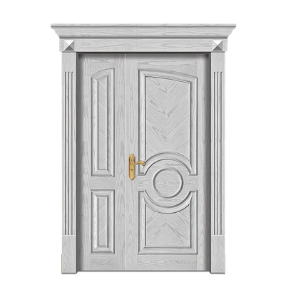 Light-colored combination patterns wooden front door