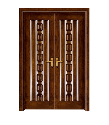 double row case grain wooden front door