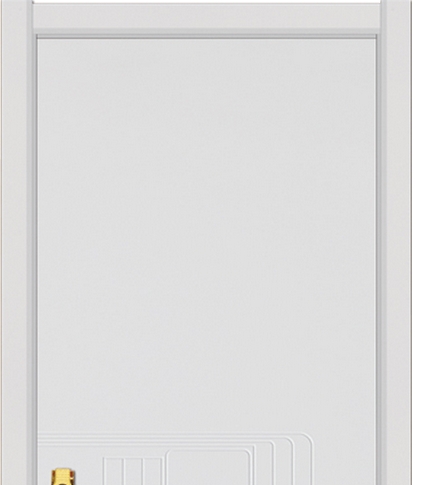White minimalist wooden flush door
