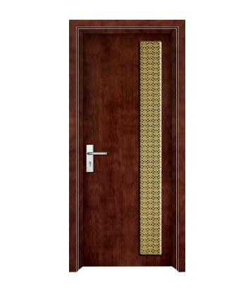 Striped wooden flush door