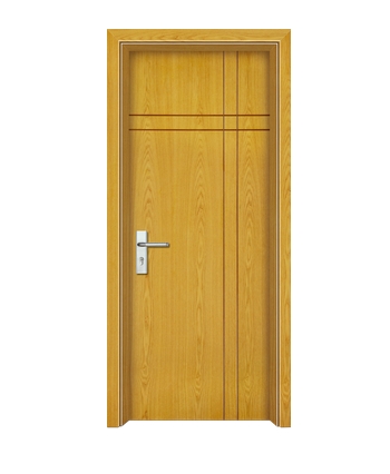 Cross lines wooden flush door