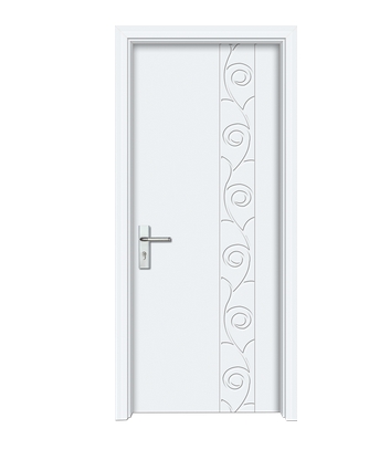 Carved wooden flush door