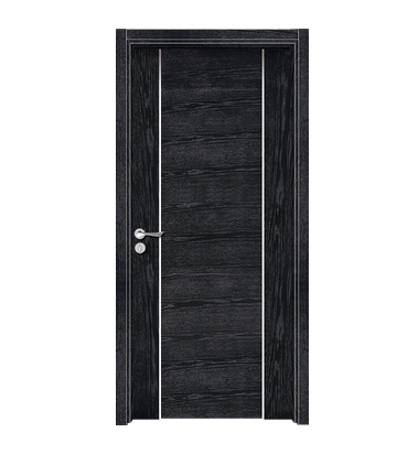 Double lines wooden flush door