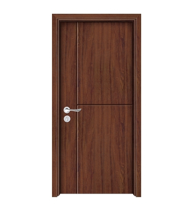 Line pattern wooden flush door