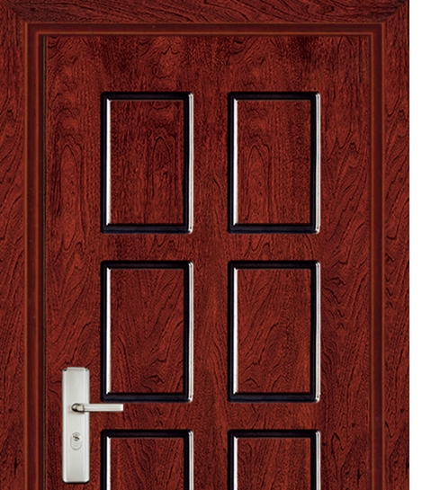 Rectangular patterns wooden flush door