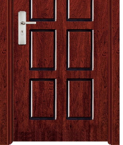 Rectangular patterns wooden flush door