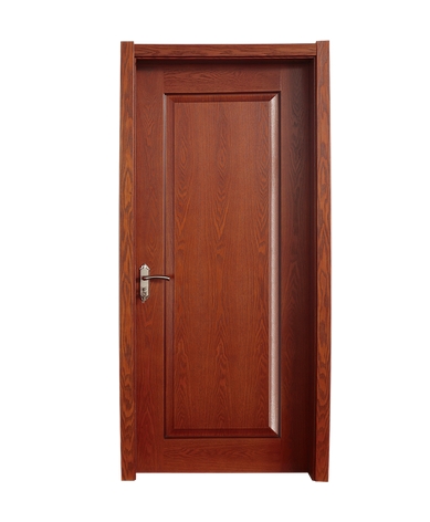 Rectangular patterns wooden panel door