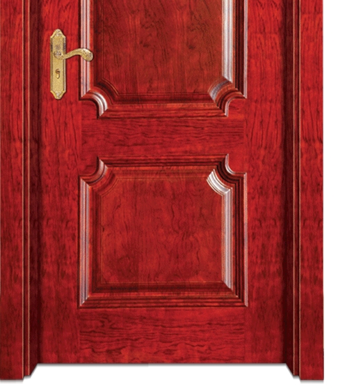Rectangular patterns wooden panel door