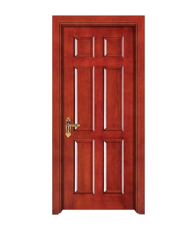 Rectangular patterns wooden panel door