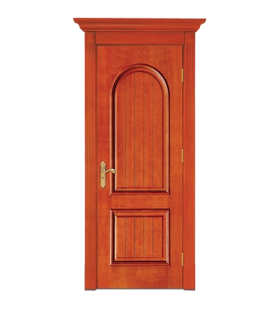Oval patterns wooden panel door