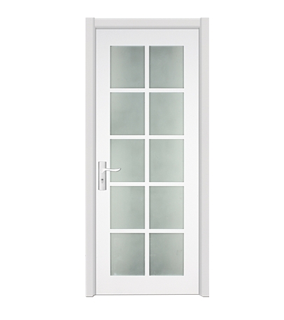 Square glass wooden door