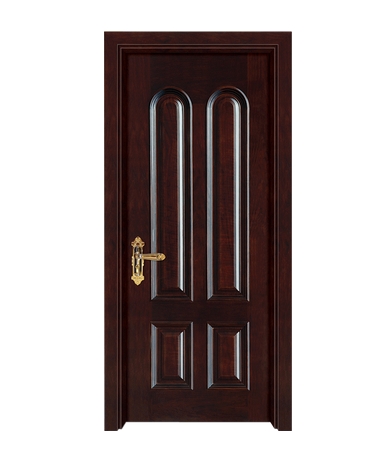 Double row patterns wooden panel door