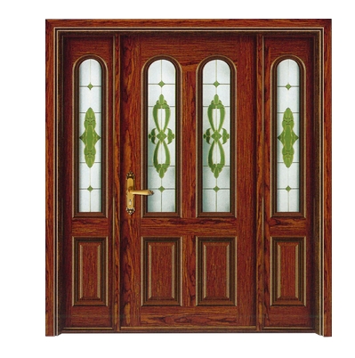 Widening glass wooden door