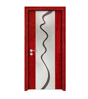 Curves glass wooden door