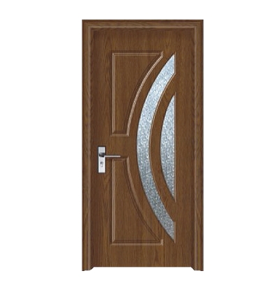 Combined pattern glass PVC door