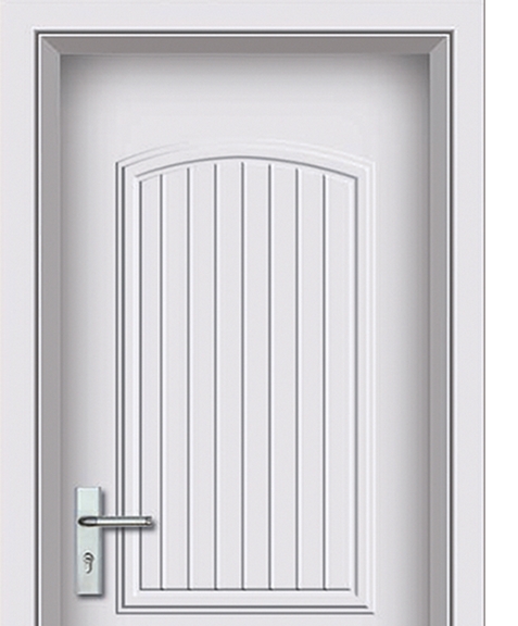 White stripes panel PVC door