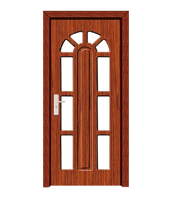 Combined pattern glass PVC door