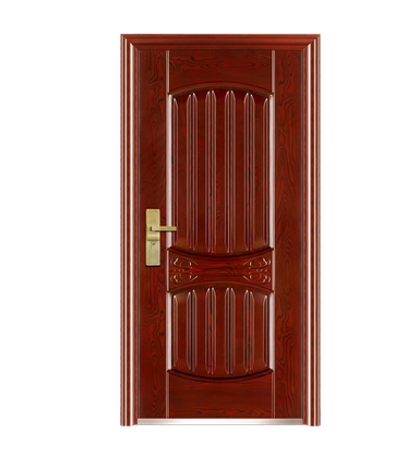 Small striped pattern steel front door