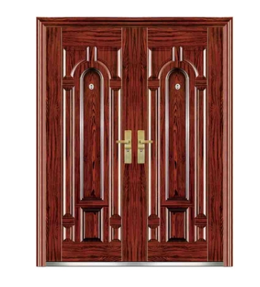 Classic combination patterns steel double leaf door