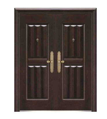 stripes steel double leaf door