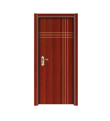 Cross lines melamine flush door