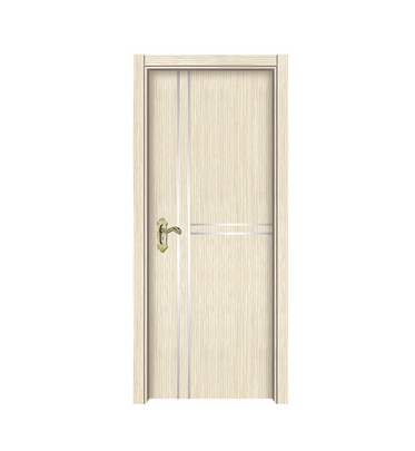 Double lines melamine flush door