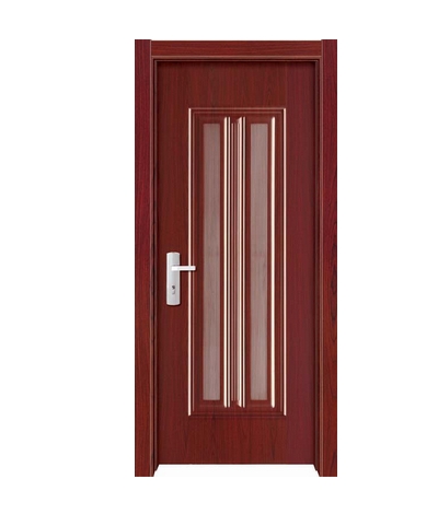 Double stripes melamine flush door