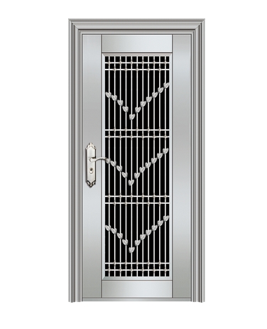 Small stripes stainless steel door