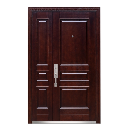 widening classic steel-wooden entry door