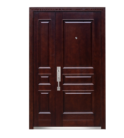 widening classic steel-wooden entry door