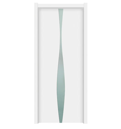 Minimalist glass wooden door