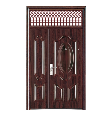 Mesh pattern steel front door