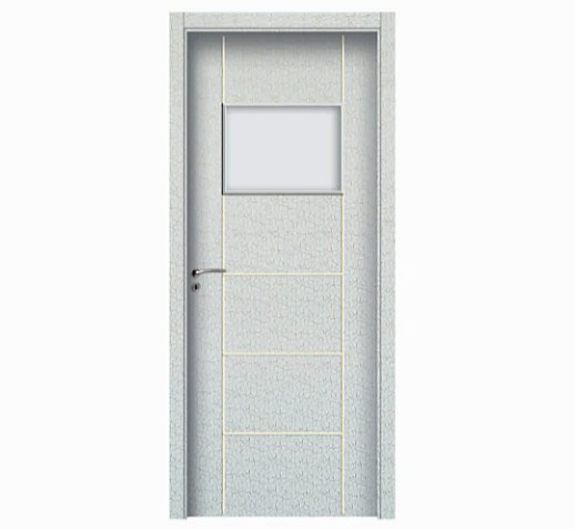 Light gray glass WPC door