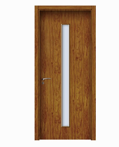 Long stripes retro woodgrain glass WPC door