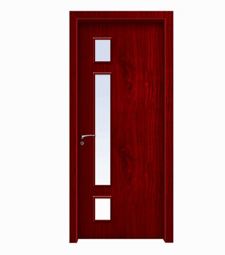 Classic woodgrain glass WPC door