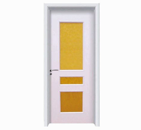 White classic glass WPC door