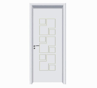 Fashion irregular patterns white WPC door