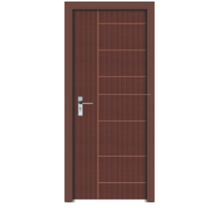 Simple lines brown WPC door